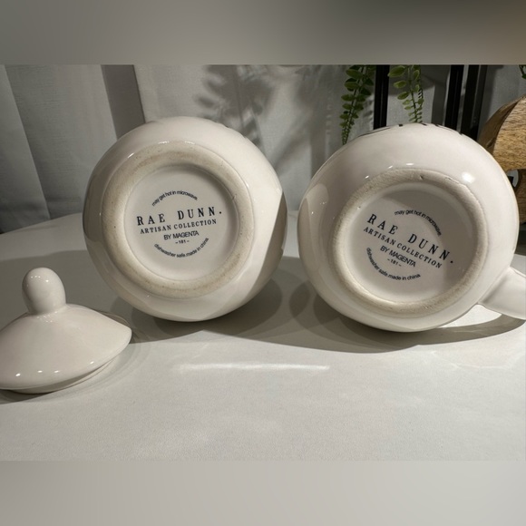 Rae Dunn Magenta Ceramic Cream & Sugar Set - Picture 8 of 9